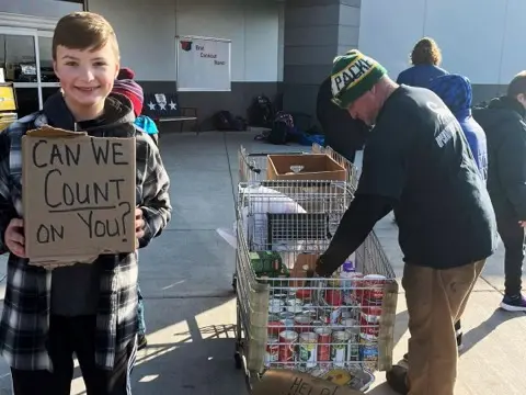 Boy Scouts Camping for Cans