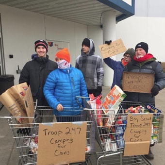 scouts taking donations
