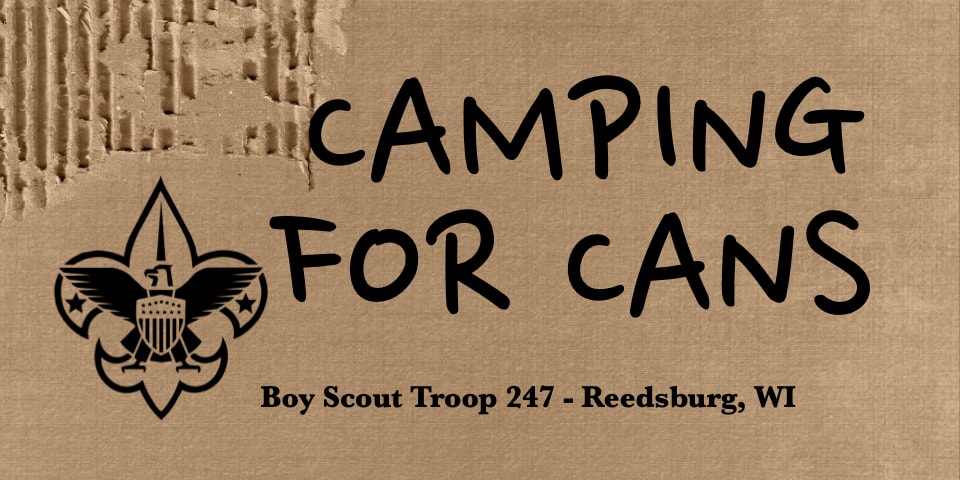 Boy Scouts Camping for Cans