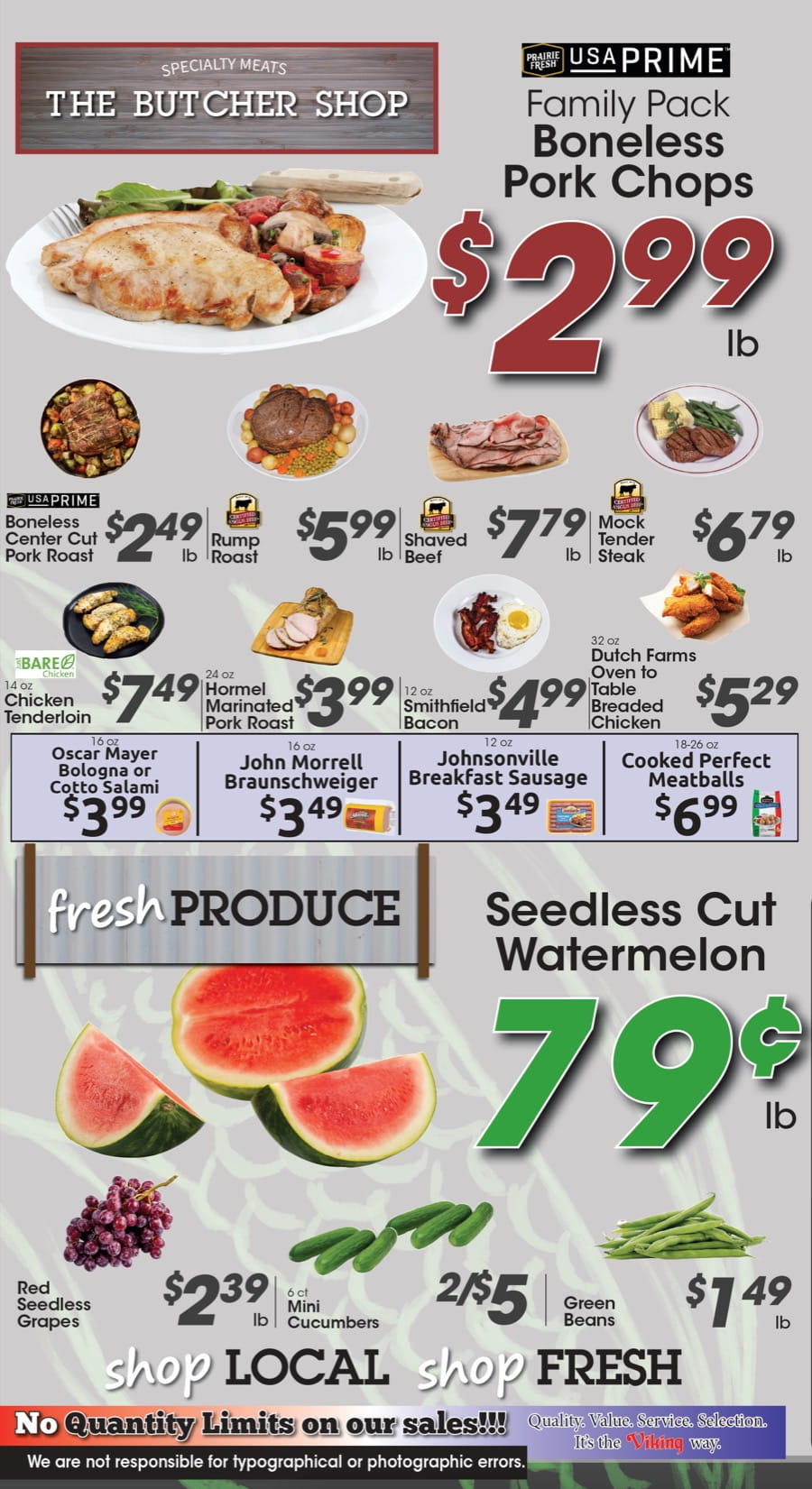 Meat and Produce Specials