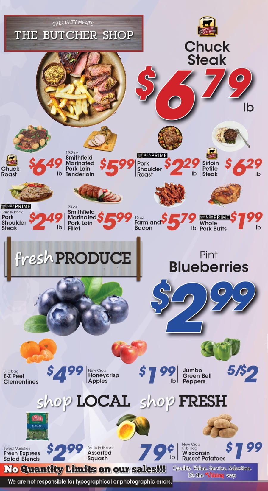 Meat and Produce Specials
